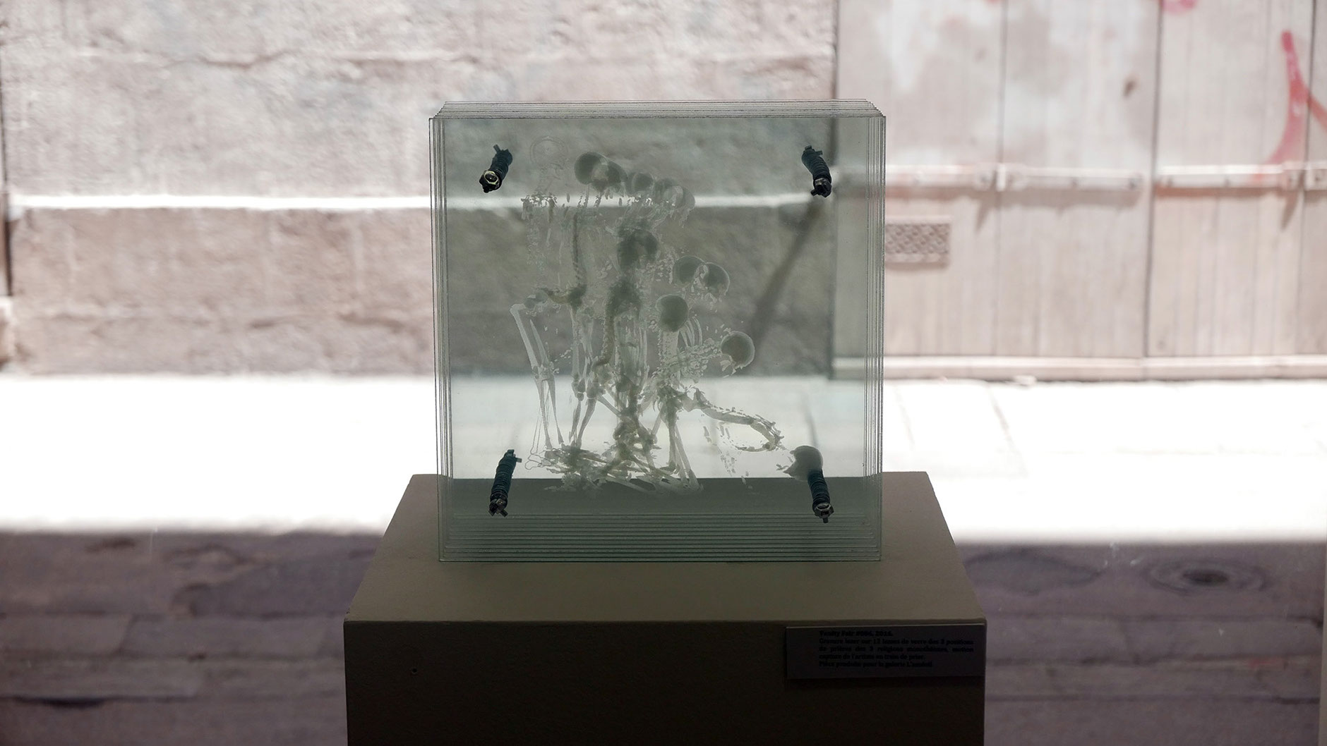 Vanity Fair V6 Motion capture and laser engraving on glass Château de Jehay (B), ”Arts & métaux – trilogie contemporaine” 2016 007